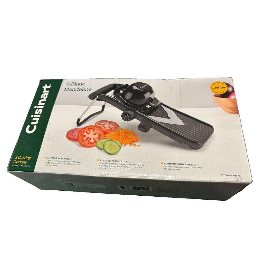 New In Box. Cuisinart V-Blade Mandoline- Straight & Julienne Blade Technology